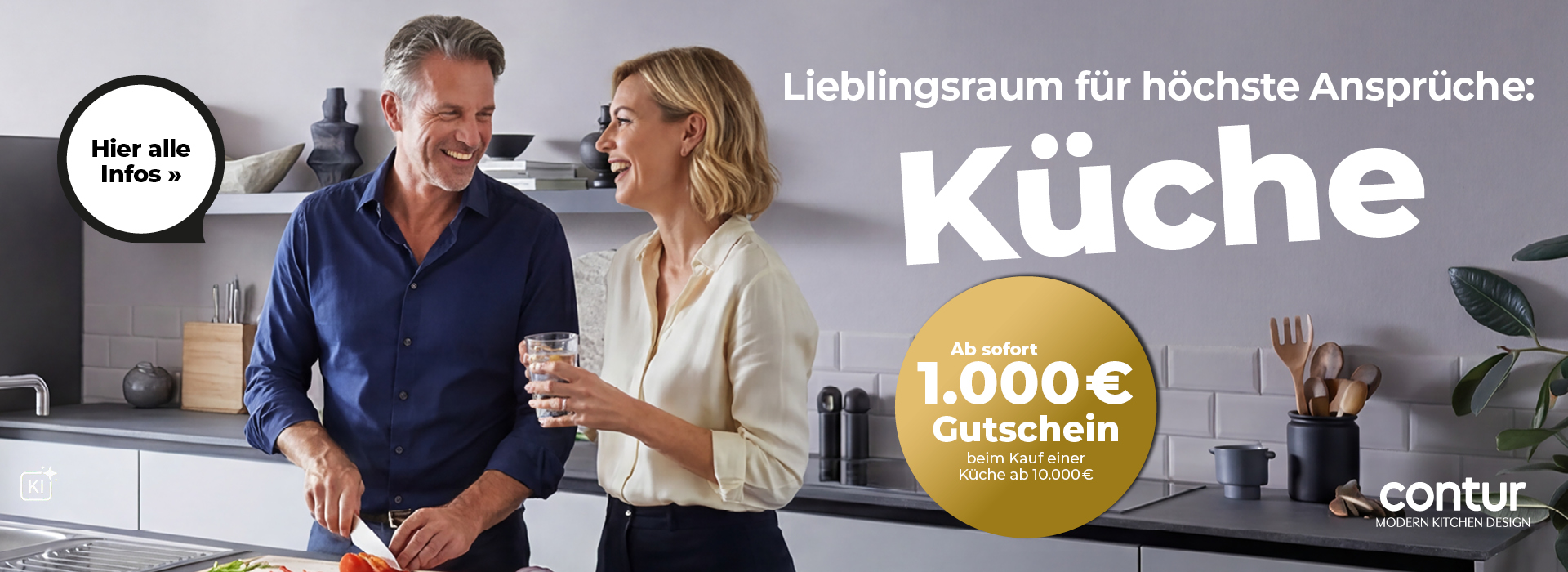 Contur Aktion: 1.000 € Gutschein beim Kauf einer Küche ab 10.000 €