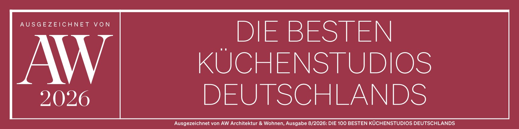 AW Architektur & Wohnen 2026 – Die besten Küchenstudios Deutschlands – Küchen Zahn